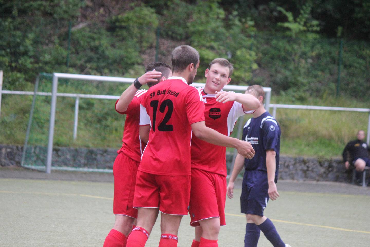 Gemeinsame Freude &uuml;ber den Treffer