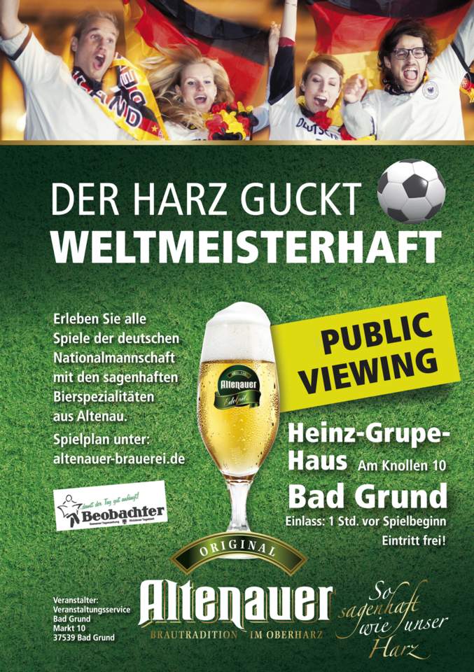 Altenauer Bier beim Fussball in Bad Grund