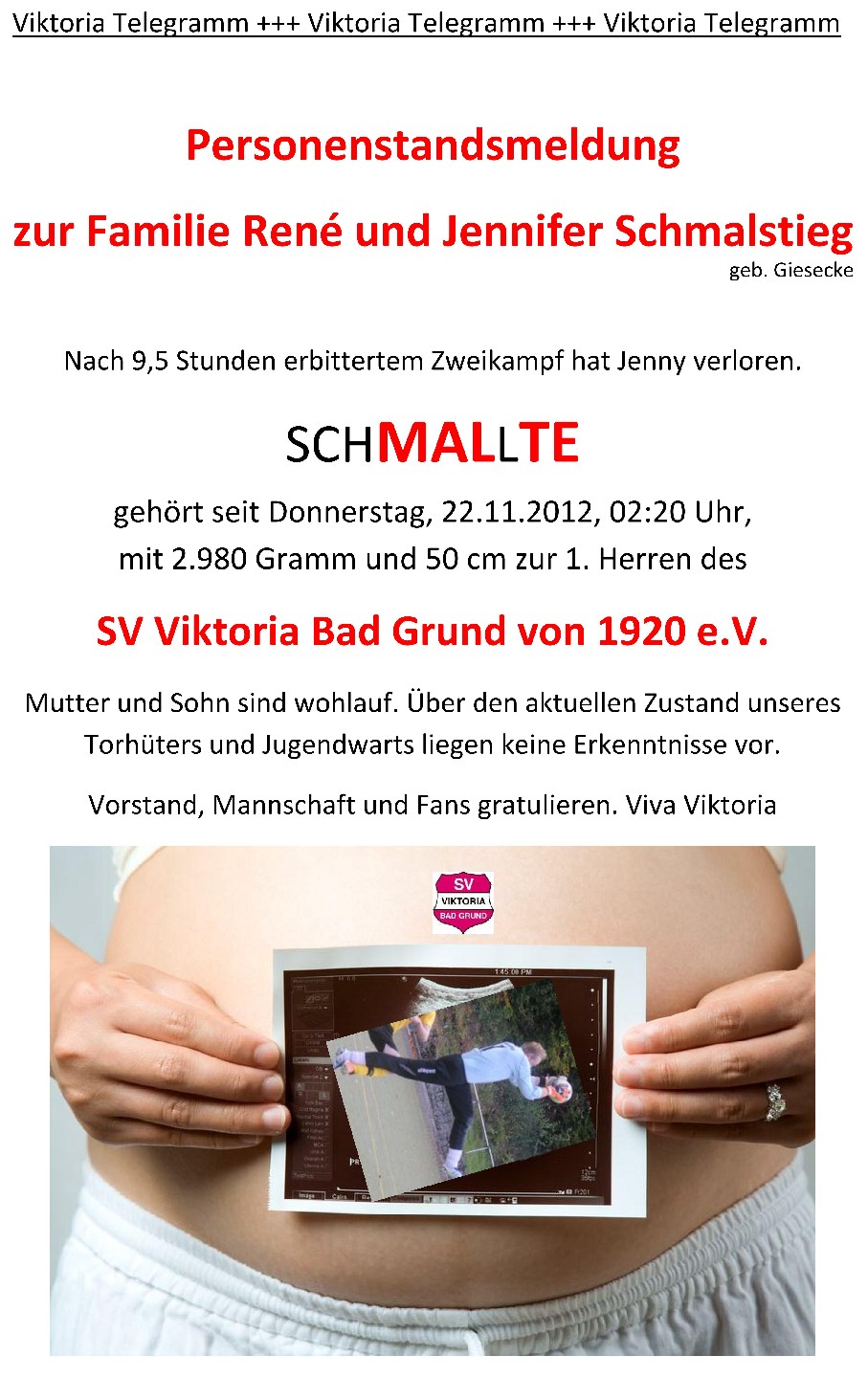 Nachwuchs f&uuml;r 'Schmalle'
