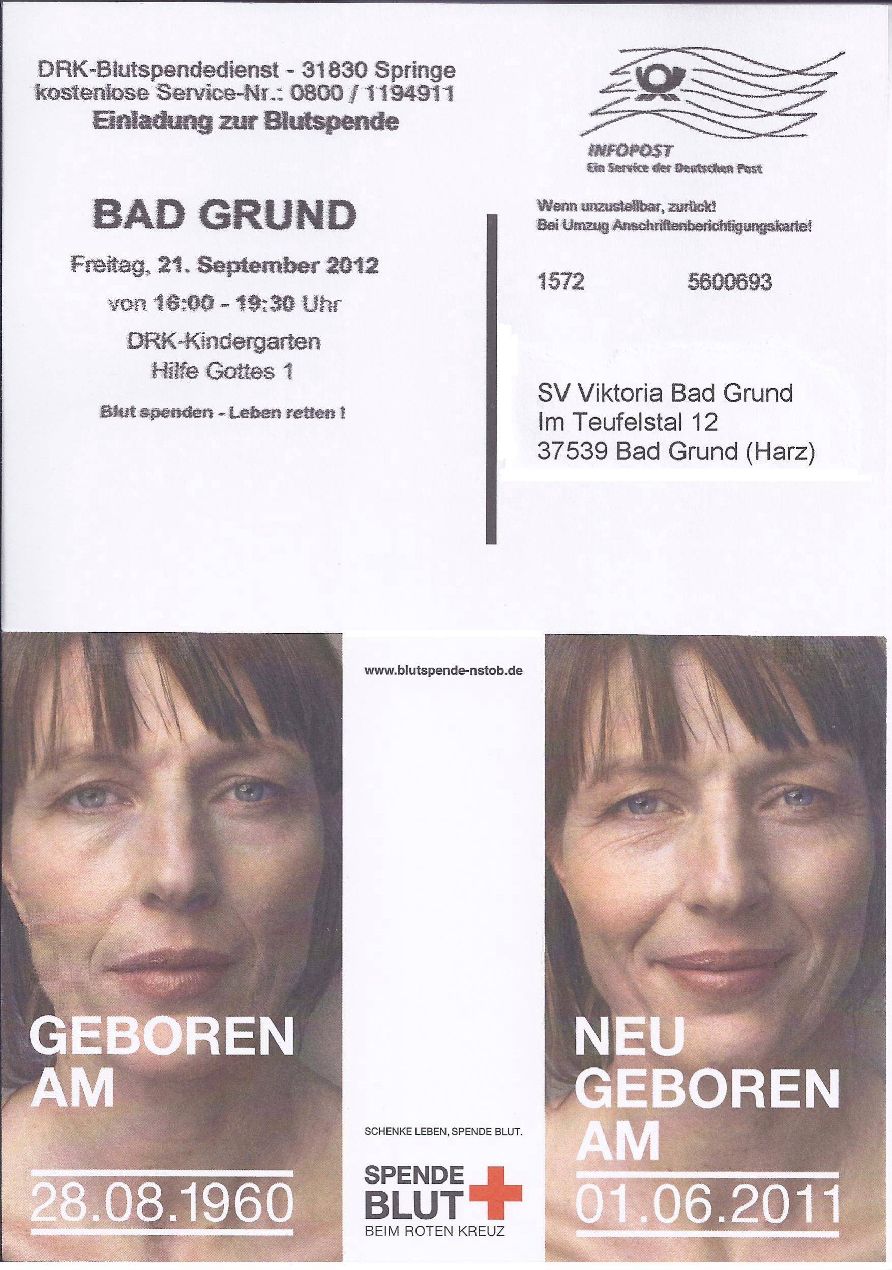 Blutspende im September 2012