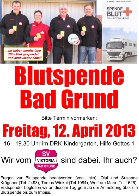 Blutspende im April 2013